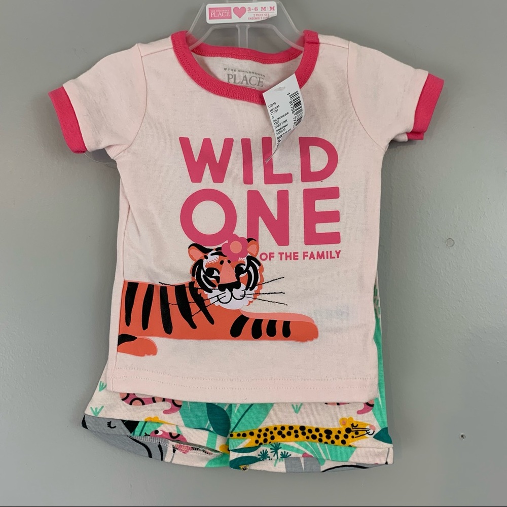 New! Children’s Place Shorts Set Outfit Wild Tiger